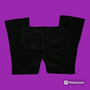 TALBOTS Retro 1970s Corduroy Boot Low Rise Black Pants Size 6